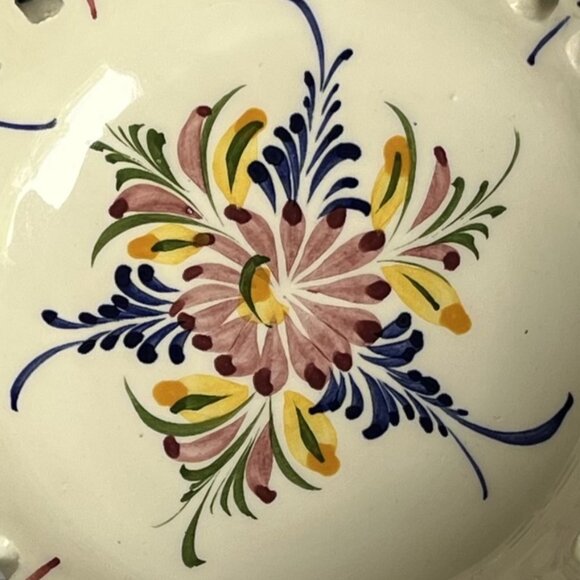 Porcelain Basket Reticulated Bowl Hand Painted RCCL Made in Portugal 903-P - Picture 5 of 14